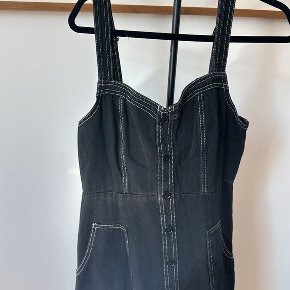 NWOT Denim Dress Sleeveless Adjustable Straps A Line Maxi Dress with Pockets - Picture 13 of 15